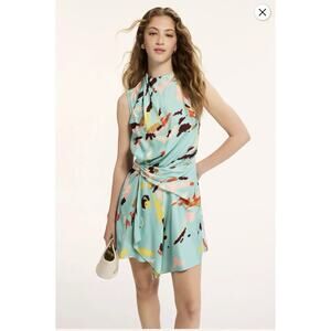 A.L.C. Teal Dion Dress Size 2 MSRP $450- Has some fabric pull